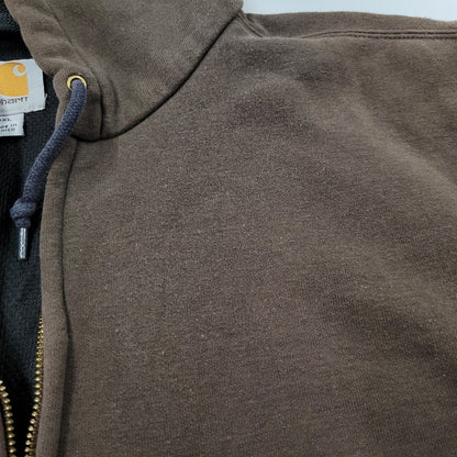 【現状渡し品】【メンズ】 Carhartt カーハート THERMAL LINER ZIP UP HOODED SWEATSHIRT J149 DKB サーマルライナー ジップアップ パーカー メキシコ製 146-260809-as-01-izu サイズ：3XL カラー：ブラウン 万代Net店