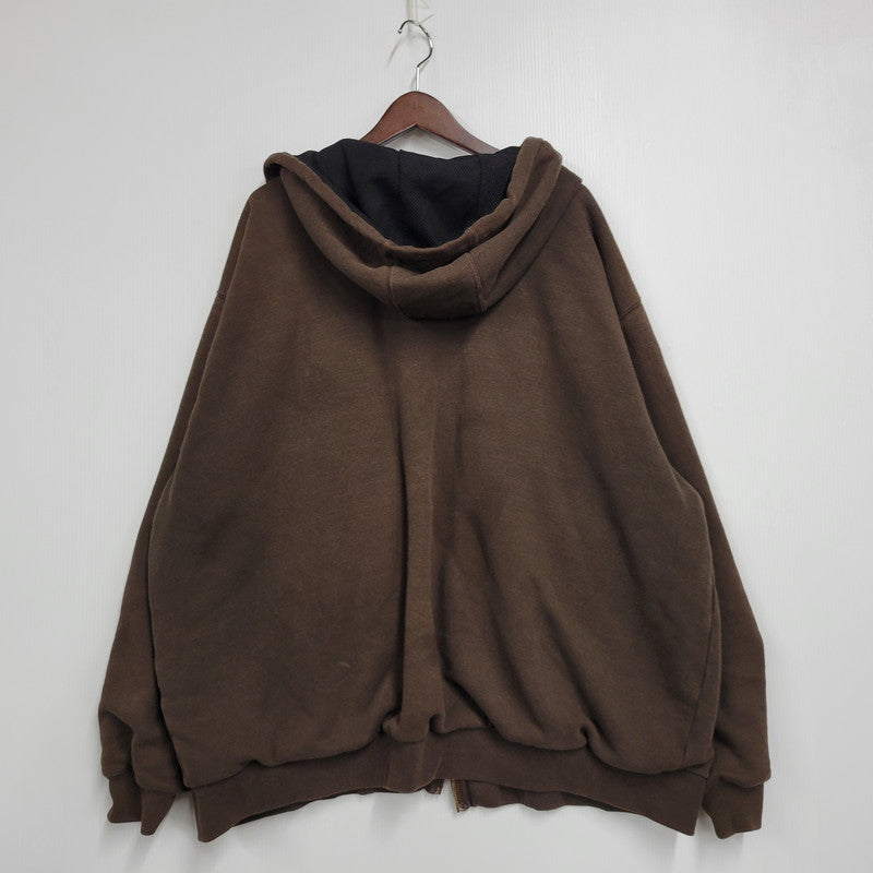 【現状渡し品】【メンズ】 Carhartt カーハート THERMAL LINER ZIP UP HOODED SWEATSHIRT J149 DKB サーマルライナー ジップアップ パーカー メキシコ製 146-260809-as-01-izu サイズ：3XL カラー：ブラウン 万代Net店