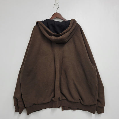【現状渡し品】【メンズ】 Carhartt カーハート THERMAL LINER ZIP UP HOODED SWEATSHIRT J149 DKB サーマルライナー ジップアップ パーカー メキシコ製 146-260809-as-01-izu サイズ：3XL カラー：ブラウン 万代Net店
