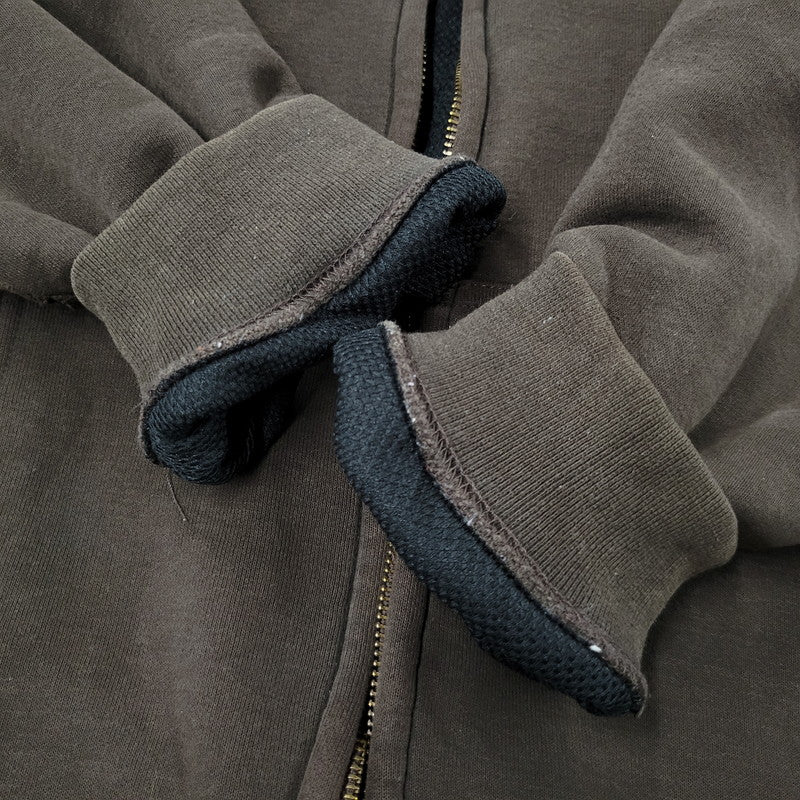 【現状渡し品】【メンズ】 Carhartt カーハート THERMAL LINER ZIP UP HOODED SWEATSHIRT J149 DKB サーマルライナー ジップアップ パーカー メキシコ製 146-260809-as-01-izu サイズ：3XL カラー：ブラウン 万代Net店