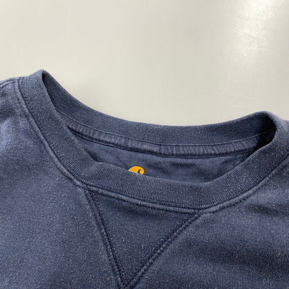 【中古品】【メンズ】 Carhartt カーハート MIDWEIGHT CREWNECK SWEATSHIRT K124 472 ミッドウェイト クルーネック スウェット トレーナー 146-260808-as-10-izu サイズ：2XL カラー：ネイビー 万代Net店