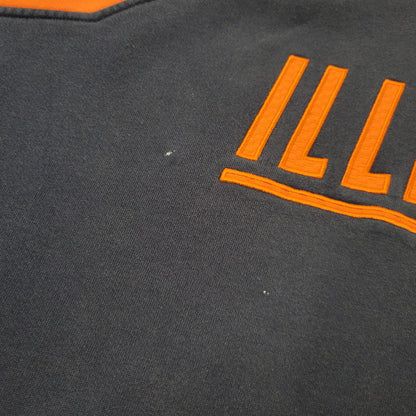 【中古品】【メンズ】 OLD NIKE TEAM オールド ナイキ チーム 90-00S ILLINOIS RAGLAN SLEEVE HOODED SWEATSHIRT イリノイ ラグランスリーブ フーデッドスウェットシャツ トップス 長袖 146-260809-ya-15-izu サイズ：XXL カラー：ネイビー×オレンジ 万代Net店