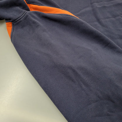 【中古品】【メンズ】 OLD NIKE TEAM オールド ナイキ チーム 90-00S ILLINOIS RAGLAN SLEEVE HOODED SWEATSHIRT イリノイ ラグランスリーブ フーデッドスウェットシャツ トップス 長袖 146-260809-ya-15-izu サイズ：XXL カラー：ネイビー×オレンジ 万代Net店
