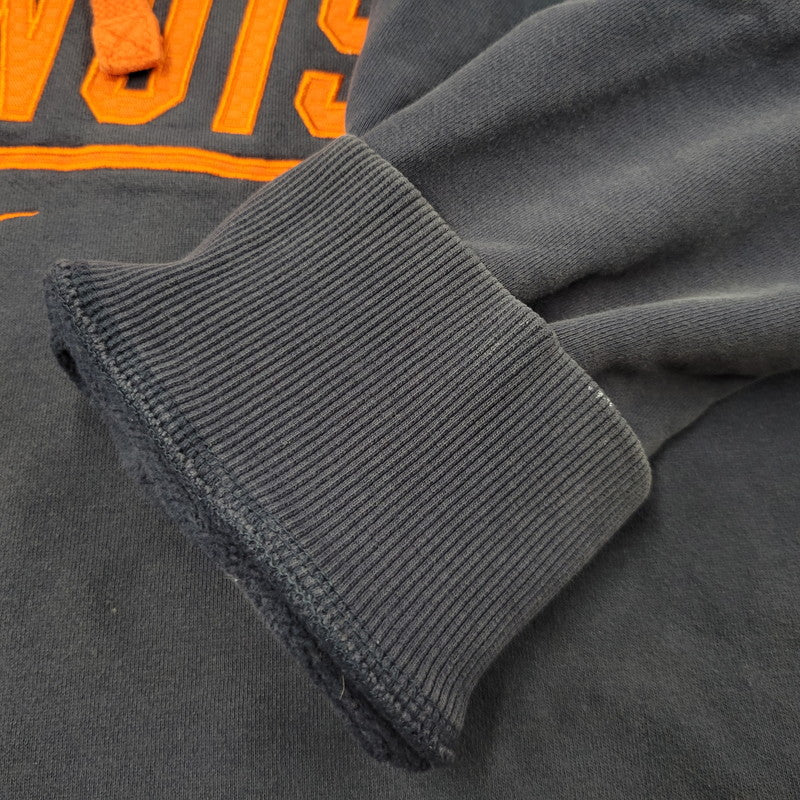 【中古品】【メンズ】 OLD NIKE TEAM オールド ナイキ チーム 90-00S ILLINOIS RAGLAN SLEEVE HOODED SWEATSHIRT イリノイ ラグランスリーブ フーデッドスウェットシャツ トップス 長袖 146-260809-ya-15-izu サイズ：XXL カラー：ネイビー×オレンジ 万代Net店