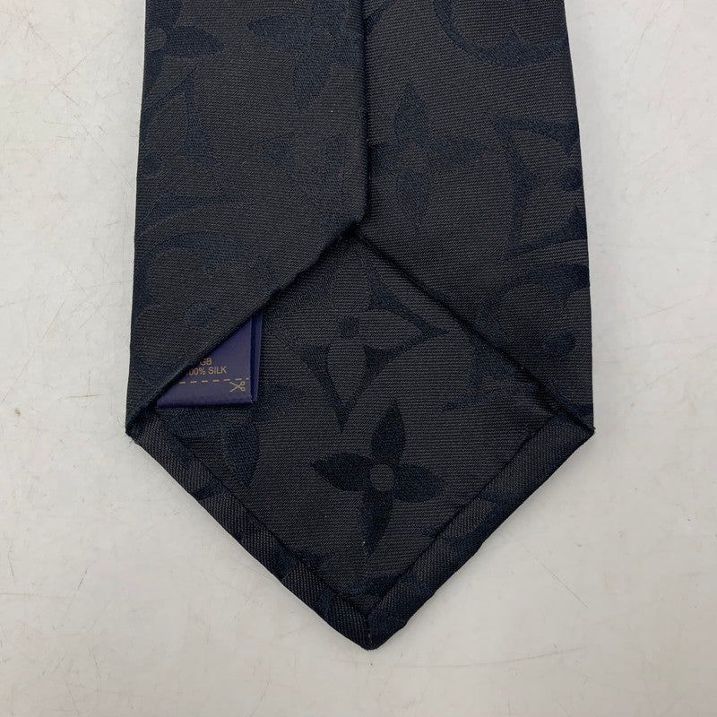 【中古品】【メンズ】 LOUIS VUITTON ルイ・ヴィトン M79406 ネクタイ オール アバウト モノグラム 179-260804-ya-05-izu カラー：ブラック 万代Net店