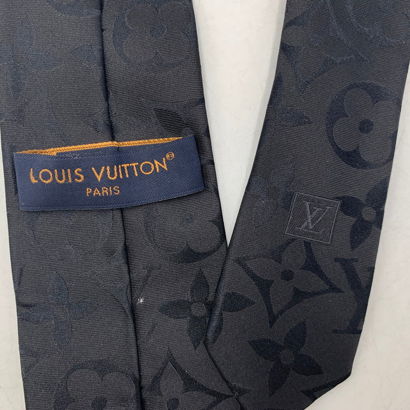 【中古品】【メンズ】 LOUIS VUITTON ルイ・ヴィトン M79406 ネクタイ オール アバウト モノグラム 179-260804-ya-05-izu カラー：ブラック 万代Net店