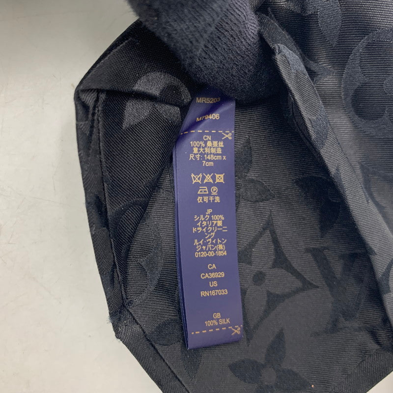 【中古品】【メンズ】 LOUIS VUITTON ルイ・ヴィトン M79406 ネクタイ オール アバウト モノグラム 179-260804-ya-05-izu カラー：ブラック 万代Net店