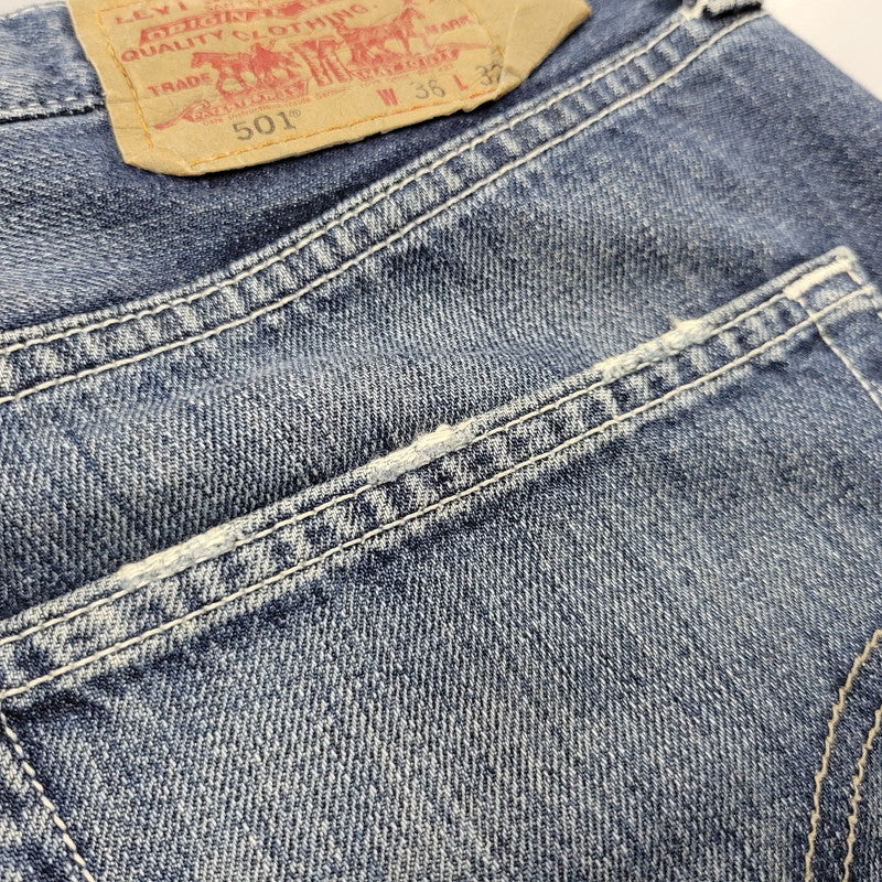 【中古品】【メンズ】 LEVI'S リーバイス 08501-01 2008年製 00S 501 DENIM PANTS デニム パンツ ズボン ボトムス 157-260809-ya-19-izu サイズ：36×32 カラー：インディゴ 万代Net店