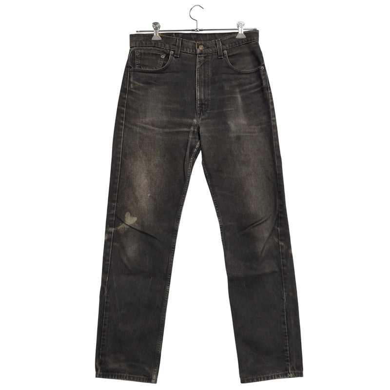 【中古品】【メンズ】 Levi's リーバイス 505 REGULAR FIT STRAIGHT LEG BLACK DENIM PANTS 00505-0260 レギュラーフィット デニムパンツ 刻印501 ジーンズ ズボン ボトムス 157-260805-ay-09-izu サイズ：34×32 カラー：ブラック 万代Net店