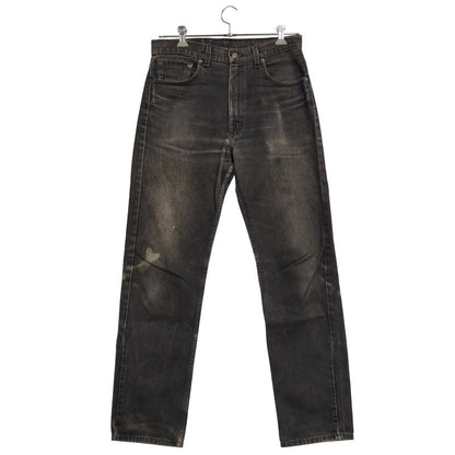 【中古品】【メンズ】 Levi's リーバイス 505 REGULAR FIT STRAIGHT LEG BLACK DENIM PANTS 00505-0260 レギュラーフィット デニムパンツ 刻印501 ジーンズ ズボン ボトムス 157-260805-ay-09-izu サイズ：34×32 カラー：ブラック 万代Net店