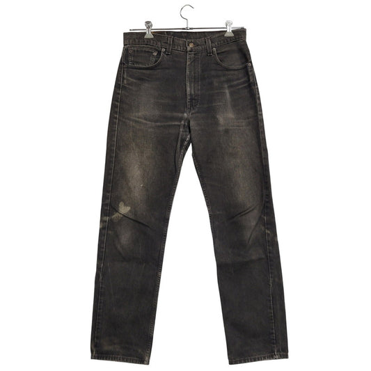 【中古品】【メンズ】 Levi's リーバイス 505 REGULAR FIT STRAIGHT LEG BLACK DENIM PANTS 00505-0260 レギュラーフィット デニムパンツ 刻印501 ジーンズ ズボン ボトムス 157-260805-ay-09-izu サイズ：34×32 カラー：ブラック 万代Net店
