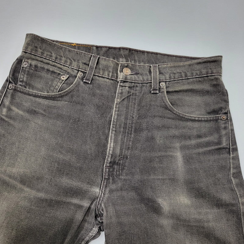 【中古品】【メンズ】 Levi's リーバイス 505 REGULAR FIT STRAIGHT LEG BLACK DENIM PANTS 00505-0260 レギュラーフィット デニムパンツ 刻印501 ジーンズ ズボン ボトムス 157-260805-ay-09-izu サイズ：34×32 カラー：ブラック 万代Net店