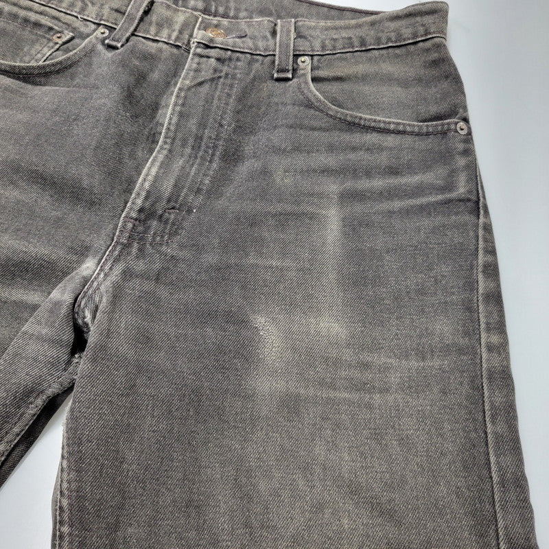 【中古品】【メンズ】 Levi's リーバイス 505 REGULAR FIT STRAIGHT LEG BLACK DENIM PANTS 00505-0260 レギュラーフィット デニムパンツ 刻印501 ジーンズ ズボン ボトムス 157-260805-ay-09-izu サイズ：34×32 カラー：ブラック 万代Net店