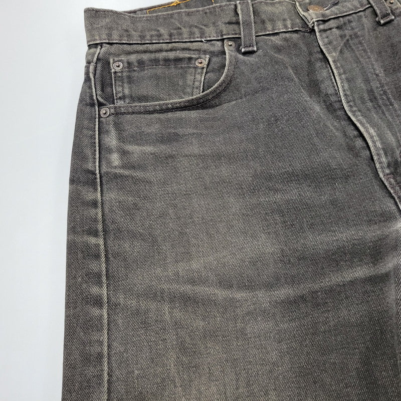 【中古品】【メンズ】 Levi's リーバイス 505 REGULAR FIT STRAIGHT LEG BLACK DENIM PANTS 00505-0260 レギュラーフィット デニムパンツ 刻印501 ジーンズ ズボン ボトムス 157-260805-ay-09-izu サイズ：34×32 カラー：ブラック 万代Net店