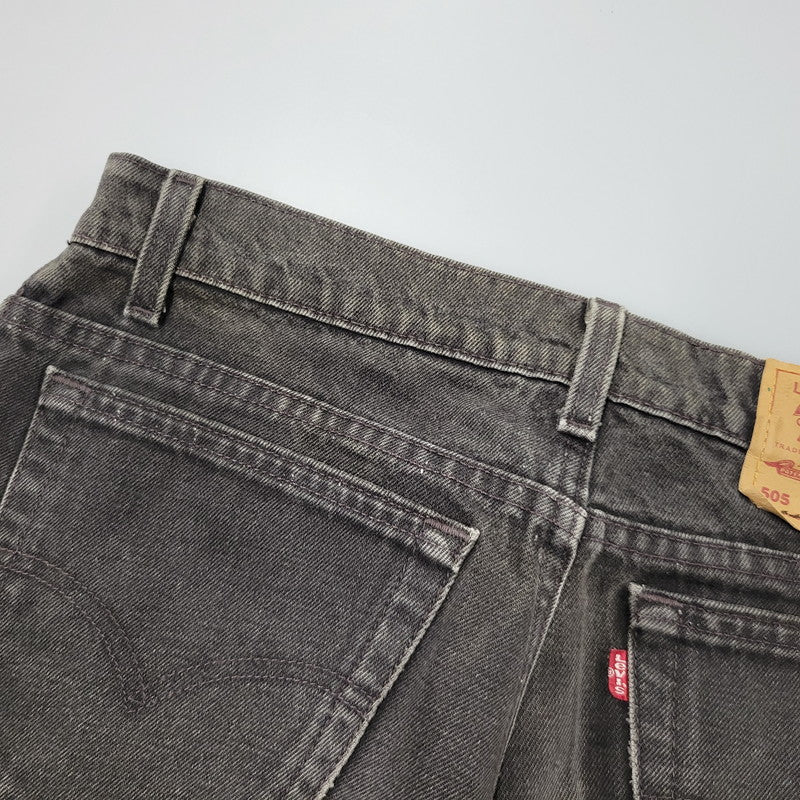 【中古品】【メンズ】 Levi's リーバイス 505 REGULAR FIT STRAIGHT LEG BLACK DENIM PANTS 00505-0260 レギュラーフィット デニムパンツ 刻印501 ジーンズ ズボン ボトムス 157-260805-ay-09-izu サイズ：34×32 カラー：ブラック 万代Net店