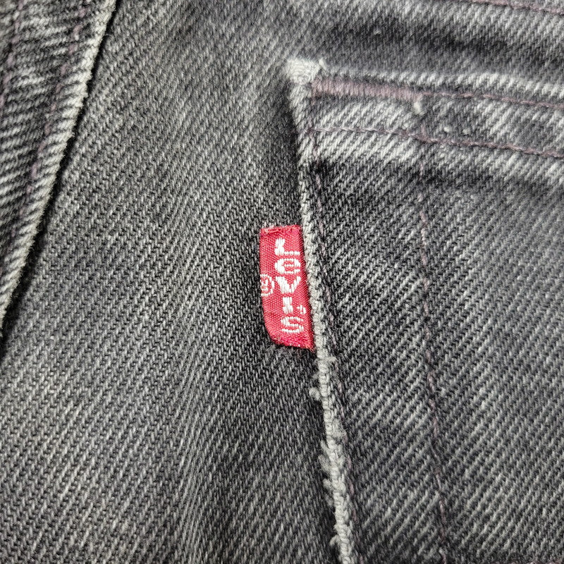 【中古品】【メンズ】 Levi's リーバイス 505 REGULAR FIT STRAIGHT LEG BLACK DENIM PANTS 00505-0260 レギュラーフィット デニムパンツ 刻印501 ジーンズ ズボン ボトムス 157-260805-ay-09-izu サイズ：34×32 カラー：ブラック 万代Net店