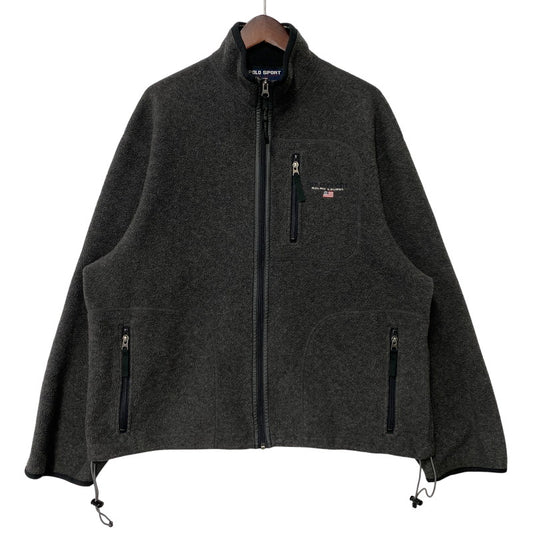 【中古品】【メンズ】 POLO SPORT RALPH LAUREN ポロ スポーツ ラルフローレン 90S FLEECE JACKET フリース ジャケット アウター 146-260807-ya-01-izu サイズ：LL カラー：チャコール 万代Net店