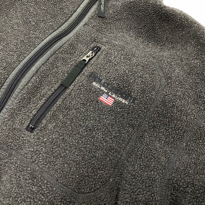 【中古品】【メンズ】 POLO SPORT RALPH LAUREN ポロ スポーツ ラルフローレン 90S FLEECE JACKET フリース ジャケット アウター 146-260807-ya-01-izu サイズ：LL カラー：チャコール 万代Net店