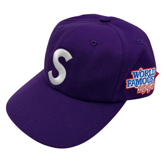 【中古美品】【メンズ/レディース】 SUPREME シュプリーム 26SS WORLD FAMOUS S LOGO 6-PANEL ワールド フェイマス エス ロゴ シックスパネル キャップ 帽子 185-260805-cs-01-izu サイズ：F カラー：パープル 万代Net店