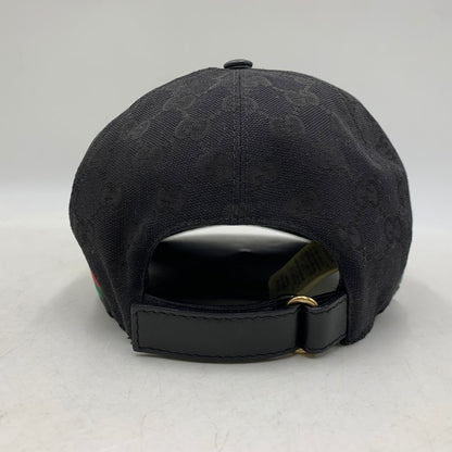 【中古品】【メンズ/レディース】 GUCCI グッチ 200035 KQWBG ORIGINAL GG CANVAS BASEBALL HAT オリジナル ジージー キャンバス ベースボール ハット キャップ 帽子 183-260805-cs-02-izu サイズ：M カラー：ブラック 万代Net店