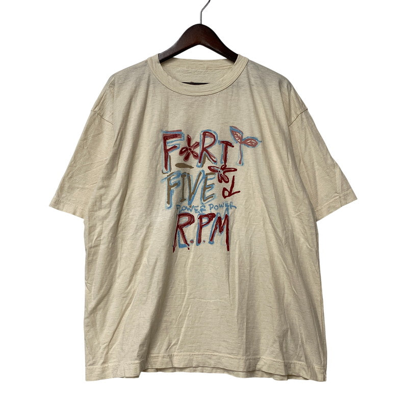 【中古品】【レディース】 45R フォーティーファイブアール 天笠ヒッピーフラワーロゴプリントの908オーシャン Tシャツ 半袖 トップス 168-260805-yn-03-izu サイズ：4 カラー：アイボリー 万代Net店