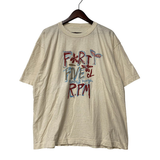 【中古品】【レディース】 45R フォーティーファイブアール 天笠ヒッピーフラワーロゴプリントの908オーシャン Tシャツ 半袖 トップス 168-260805-yn-03-izu サイズ：4 カラー：アイボリー 万代Net店