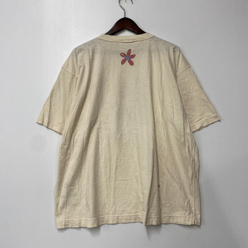 【中古品】【レディース】 45R フォーティーファイブアール 天笠ヒッピーフラワーロゴプリントの908オーシャン Tシャツ 半袖 トップス 168-260805-yn-03-izu サイズ：4 カラー：アイボリー 万代Net店