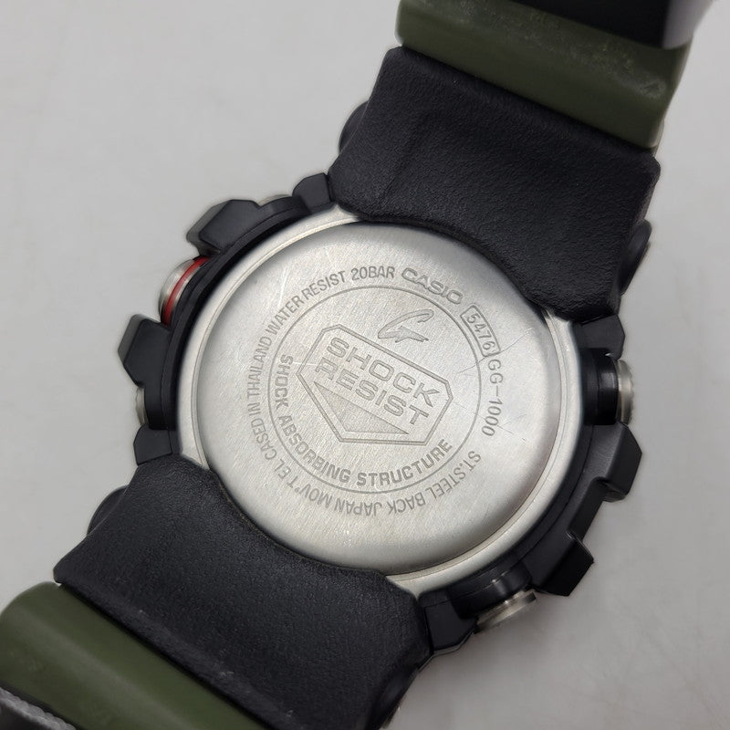 【中古品】【メンズ/レディース】 G-SHOCK ジーショック MUDMASTER GG-10000 マッドマスター アナデジ クォーツ 腕時計 196-260805-ay-17-izu サイズ：56.2 × 55.3 × 17.3 mm カラー：グリーン×ブラック 万代Net店
