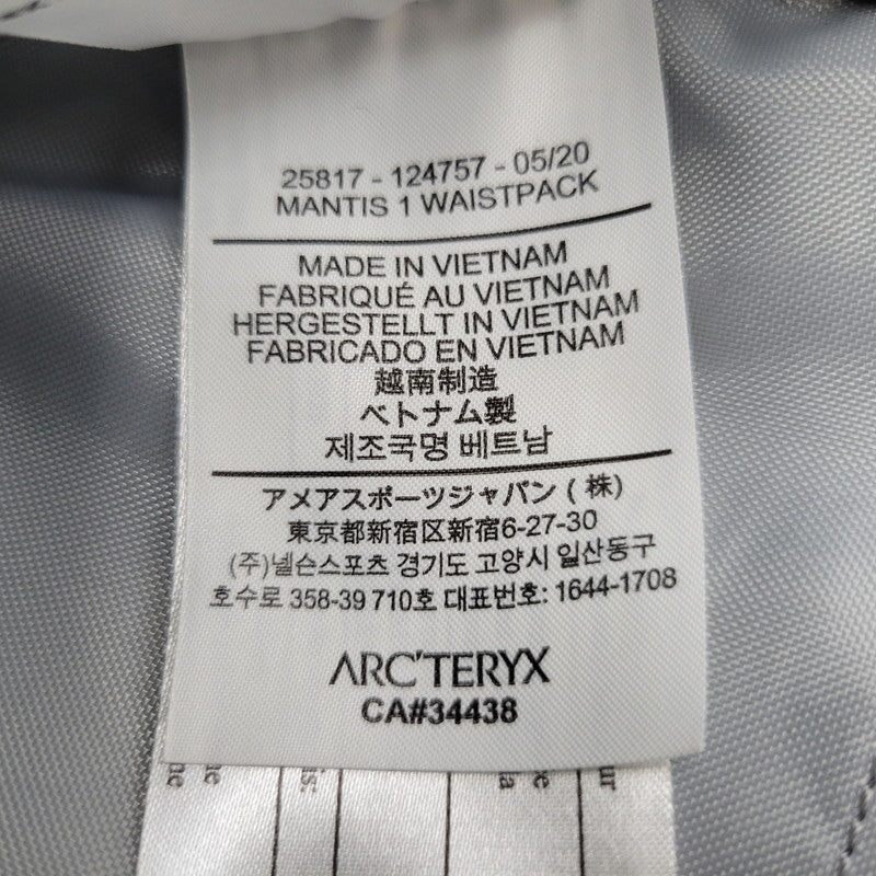 【中古品】【メンズ/レディース】 ARC'TERYX アークテリクス MANTIS 1 WAISTPACK 25817-124757 マンティス 1 ウエストパック バッグ カバン 鞄 188-260808-as-26-izu カラー：ブラック 万代Net店