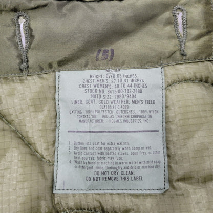 【中古品】【メンズ】 U.S.ARMY ユーエスアーミー 8415-00-782-2888 DLA100-87-C-4089 M-65 QUILTING LINER キルティング ライナー 146-260812-kh-05-izu サイズ：M カラー：グリーン 万代Net店