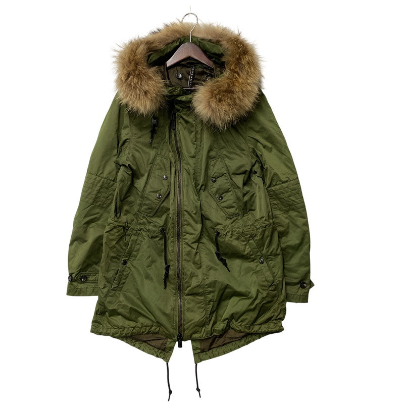【中古品】【メンズ】 BLACKBARRETT BY NEIL BARRETT ブラックバレットバイニールバレット R1C10-202-76 MODS COAT モッズ コート アウター 141-260812-cs-20-izu サイズ：4 カラー：カーキ 万代Net店