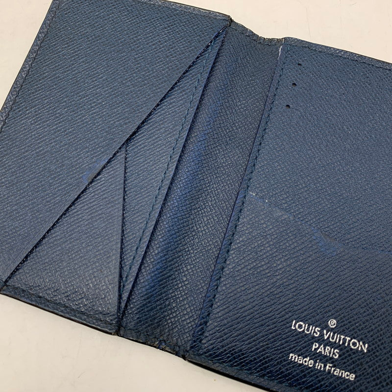 【中古品】【メンズ/レディース】 LOUIS VUITTON ルイ・ヴィトン M30535 MI8106 タイガ オーガナイザー ドゥポッシュ カードケース 小物 179-260805-cs-09-izu カラー：ネイビー 万代Net店