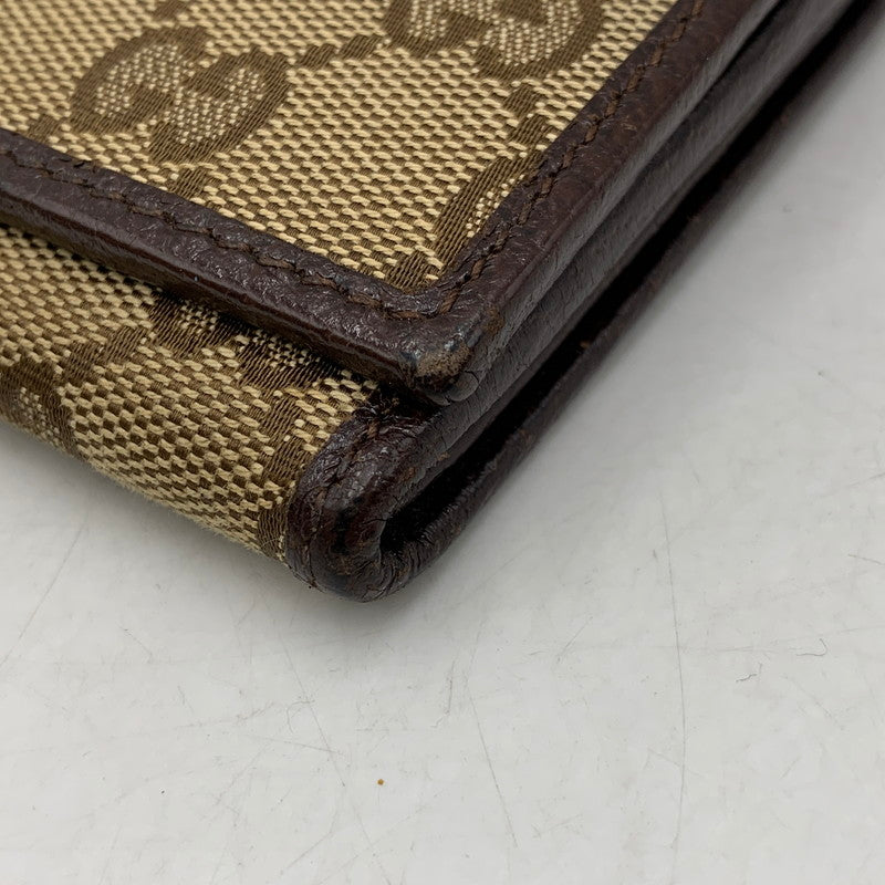 【中古品】【メンズ/レディース】 GUCCI グッチ 244946 GG CANVAS LONG WALLET ジージー キャンバス ロング　ウォレット 財布 長財布 181-260805-cs-08-izu カラー：ブラウン 万代Net店
