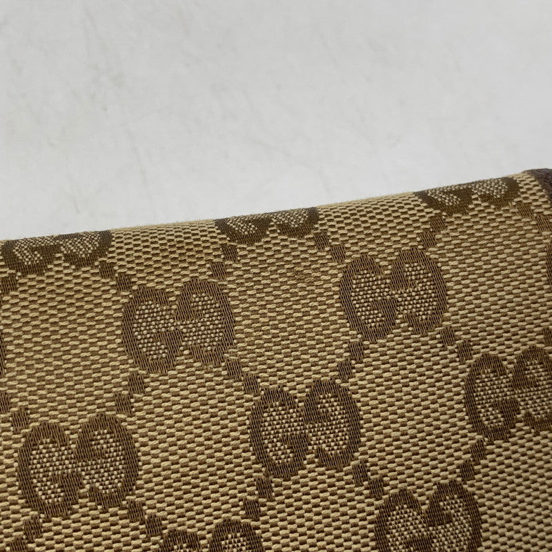 【中古品】【メンズ/レディース】 GUCCI グッチ 244946 GG CANVAS LONG WALLET ジージー キャンバス ロング　ウォレット 財布 長財布 181-260805-cs-08-izu カラー：ブラウン 万代Net店