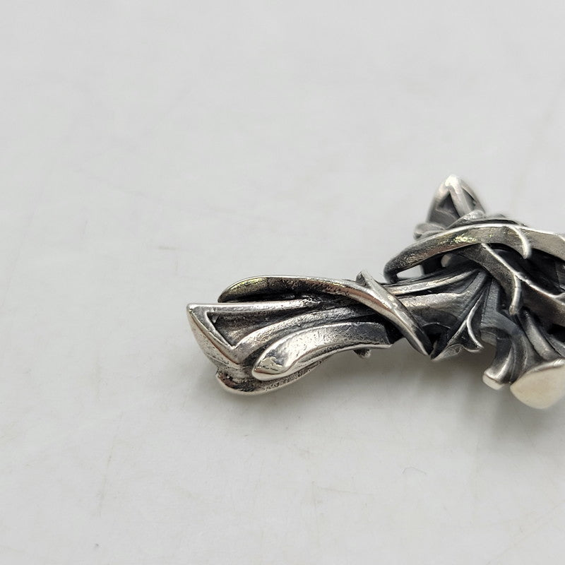 【中古品】【メンズ/レディース】 M'S COLLECTION エムズコレクション THORN CROSS PENDANT NECKLACE M XP-015 925 ソーン クロス ペンダント ネックレス M アクセサリー 192-260805-ay-16-izu カラー：シルバー 万代Net店