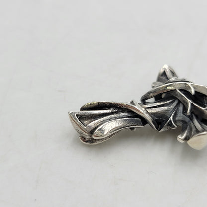 【中古品】【メンズ/レディース】 M'S COLLECTION エムズコレクション THORN CROSS PENDANT NECKLACE M XP-015 925 ソーン クロス ペンダント ネックレス M アクセサリー 192-260805-ay-16-izu カラー：シルバー 万代Net店