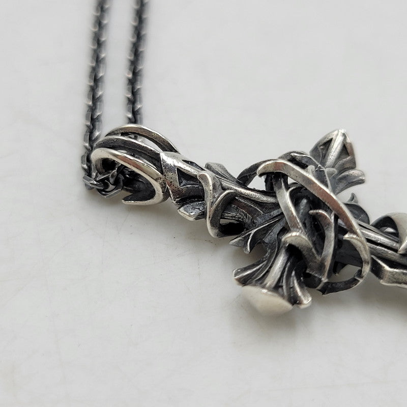 【中古品】【メンズ/レディース】 M'S COLLECTION エムズコレクション THORN CROSS PENDANT NECKLACE M XP-015 925 ソーン クロス ペンダント ネックレス M アクセサリー 192-260805-ay-16-izu カラー：シルバー 万代Net店