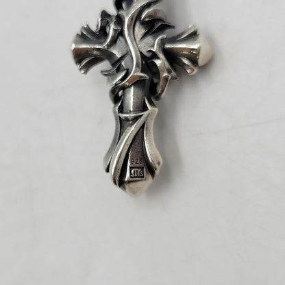 【中古品】【メンズ/レディース】 M'S COLLECTION エムズコレクション THORN CROSS PENDANT NECKLACE M XP-015 925 ソーン クロス ペンダント ネックレス M アクセサリー 192-260805-ay-16-izu カラー：シルバー 万代Net店