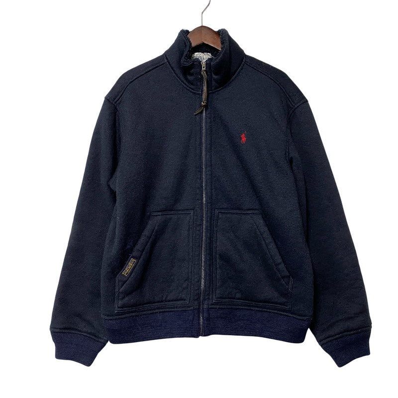 【現状渡し品】【メンズ】 POLO BY RALPH LAUREN ポロバイラルフローレン ELBOW PATCH BOA LINER FLEECE JACKET エルボー パッチ ボア ライナー フリース ジャケット 146-260805-yn-07-izu サイズ：M カラー：ネイビー 万代Net店