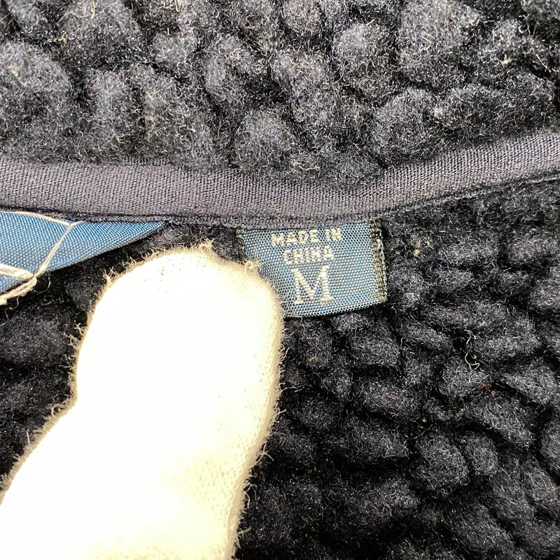 【現状渡し品】【メンズ】 POLO BY RALPH LAUREN ポロバイラルフローレン ELBOW PATCH BOA LINER FLEECE JACKET エルボー パッチ ボア ライナー フリース ジャケット 146-260805-yn-07-izu サイズ：M カラー：ネイビー 万代Net店