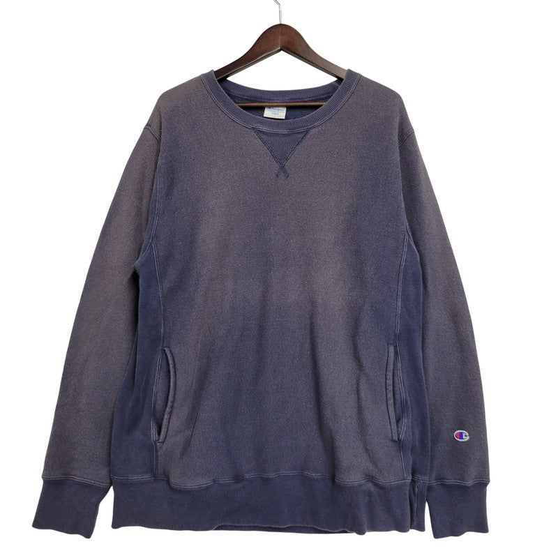 【現状渡し品】【メンズ】 CHAMPION チャンピオン × SHIPS シップス C8-N010 別注 HAND POCKET REVERSE WEAVE FADE SWEATSHIRT スウェットシャツ トップス 148-260812-kh-06-izu サイズ：L カラー：ネイビー 万代Net店