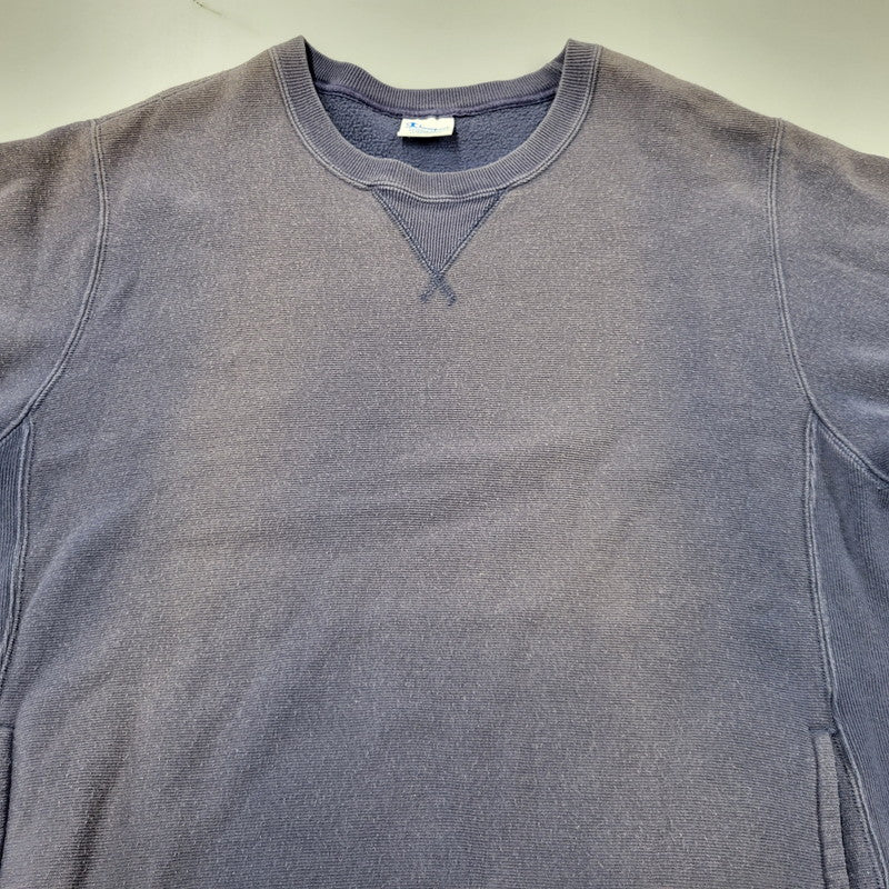 【現状渡し品】【メンズ】 CHAMPION チャンピオン × SHIPS シップス C8-N010 別注 HAND POCKET REVERSE WEAVE FADE SWEATSHIRT スウェットシャツ トップス 148-260812-kh-06-izu サイズ：L カラー：ネイビー 万代Net店