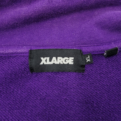 【現状渡し品】【メンズ】 XLARGE エクストララージ 101224012014 XL RECORDS HALF ZIP PULLOVER SWEAT レコーズ ハーフ ジップ プルオーバー スウェット トップス 142-260812-kh-07-izu サイズ：XL カラー：パープル 万代Net店