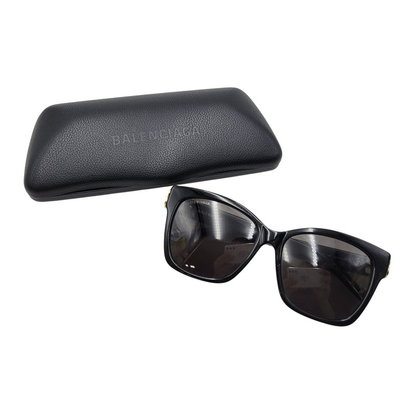 【中古品】【メンズ/レディース】 BALENCIAGA バレンシアガ SQUARE SUNGLASSES BB0102SA スクエア サングラス 小物 服飾雑貨 183-260805-ay-15-izu サイズ：57口16-145 カラー：ブラック 万代Net店