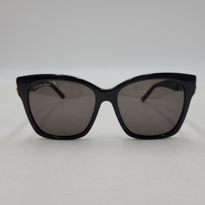 【中古品】【メンズ/レディース】 BALENCIAGA バレンシアガ SQUARE SUNGLASSES BB0102SA スクエア サングラス 小物 服飾雑貨 183-260805-ay-15-izu サイズ：57口16-145 カラー：ブラック 万代Net店
