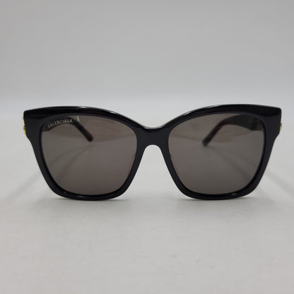 【中古品】【メンズ/レディース】 BALENCIAGA バレンシアガ SQUARE SUNGLASSES BB0102SA スクエア サングラス 小物 服飾雑貨 183-260805-ay-15-izu サイズ：57口16-145 カラー：ブラック 万代Net店