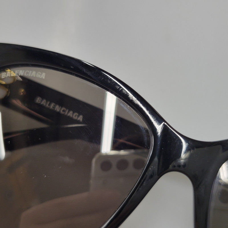 【中古品】【メンズ/レディース】 BALENCIAGA バレンシアガ SQUARE SUNGLASSES BB0102SA スクエア サングラス 小物 服飾雑貨 183-260805-ay-15-izu サイズ：57口16-145 カラー：ブラック 万代Net店