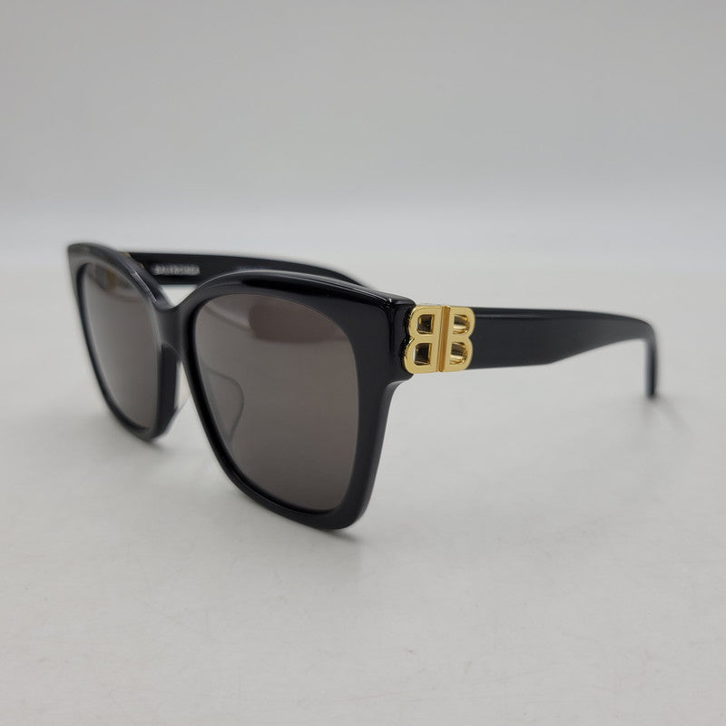 【中古品】【メンズ/レディース】 BALENCIAGA バレンシアガ SQUARE SUNGLASSES BB0102SA スクエア サングラス 小物 服飾雑貨 183-260805-ay-15-izu サイズ：57口16-145 カラー：ブラック 万代Net店