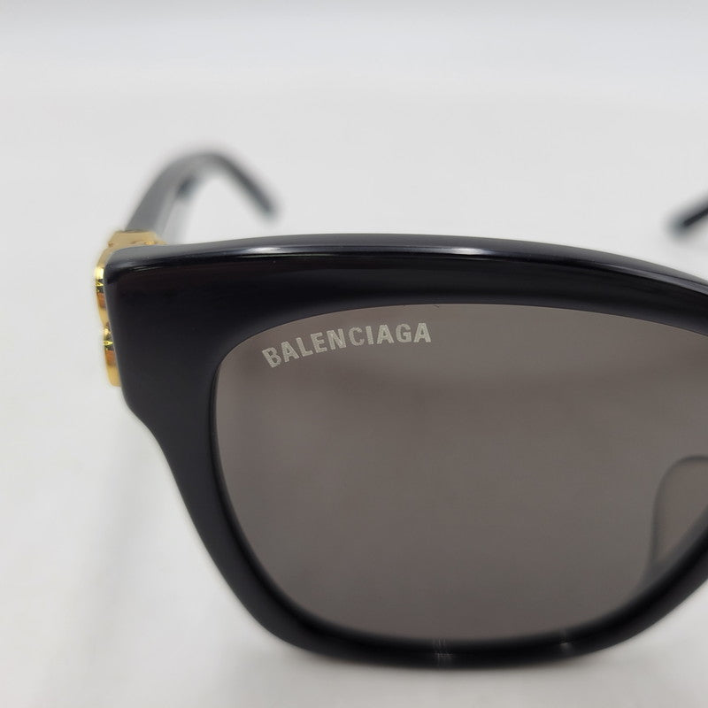 【中古品】【メンズ/レディース】 BALENCIAGA バレンシアガ SQUARE SUNGLASSES BB0102SA スクエア サングラス 小物 服飾雑貨 183-260805-ay-15-izu サイズ：57口16-145 カラー：ブラック 万代Net店