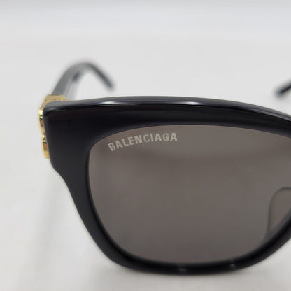 【中古品】【メンズ/レディース】 BALENCIAGA バレンシアガ SQUARE SUNGLASSES BB0102SA スクエア サングラス 小物 服飾雑貨 183-260805-ay-15-izu サイズ：57口16-145 カラー：ブラック 万代Net店